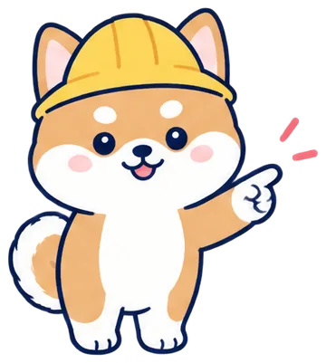 前足で指しながら説明する秋田犬